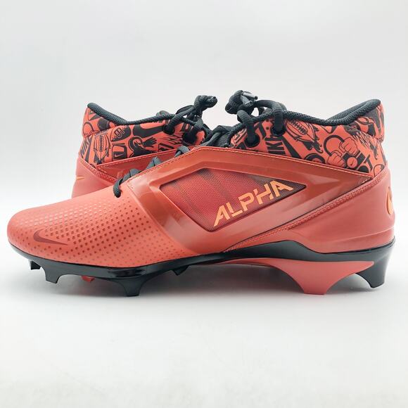 Nike Men Alpha Menace 4 Pro NRG Molded Football Cleat Size 8 Orange Black NWOB - Picture 6 of 11